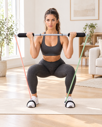 Squat with the SculptBar and resistance bands