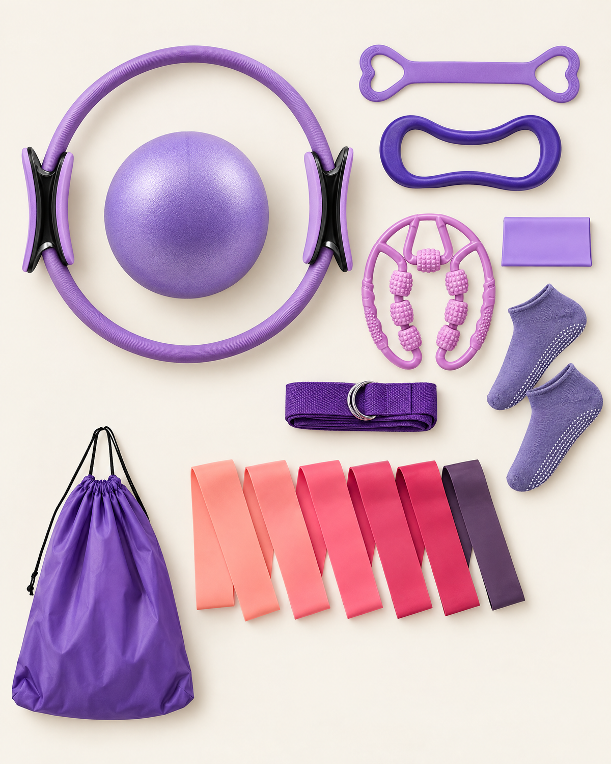 Pilates Essentials Kit, 14 pieces